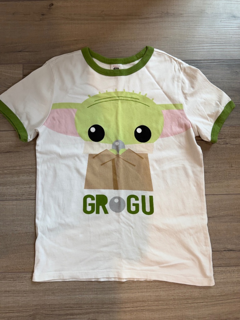 Hanna Andersson Star Wars Grogu Girls T-Shirt Cream Size 12 150cm